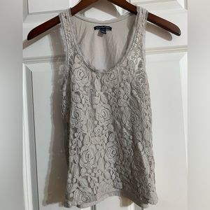 American Eagle Floral Lace Tank Top